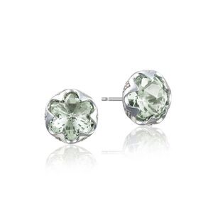 Tacori prasiolite sterling silver studs